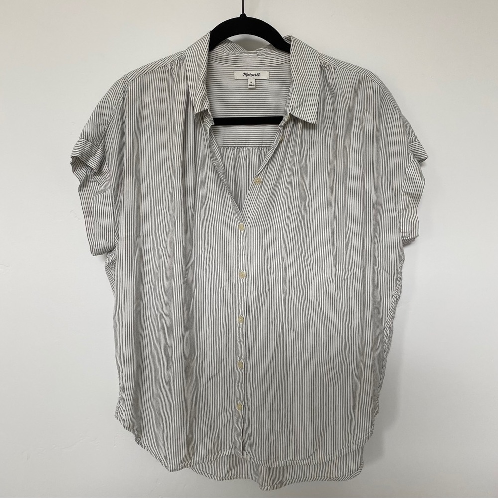 Madewell Pinstripe Button-Up Blouse
